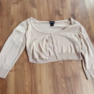 Wet Seal Tan Knit Cardigan